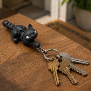 flexi kitten keychain